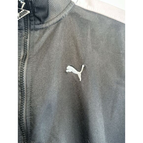 Puma Jacket Sweatshirt sport lifestyle‎ Boys Youth Medium black/white full zip - Picture 2 of 8